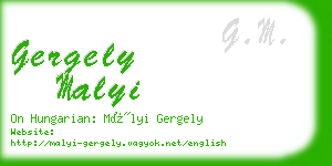 gergely malyi business card